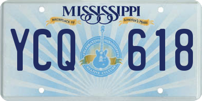 MS license plate YCQ618