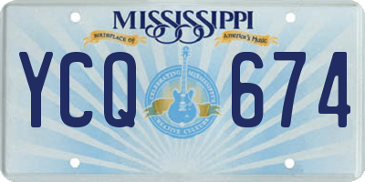 MS license plate YCQ674
