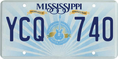 MS license plate YCQ740