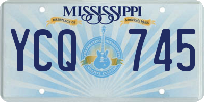MS license plate YCQ745