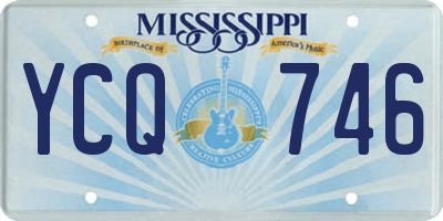 MS license plate YCQ746