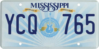 MS license plate YCQ765