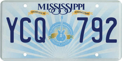 MS license plate YCQ792