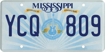 MS license plate YCQ809
