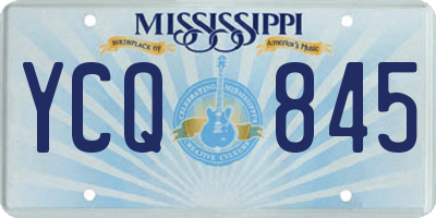 MS license plate YCQ845