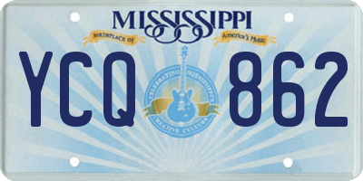 MS license plate YCQ862