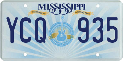 MS license plate YCQ935