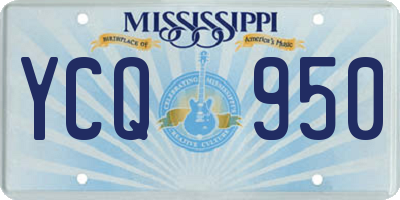 MS license plate YCQ950