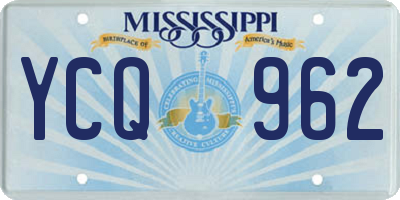 MS license plate YCQ962