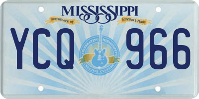 MS license plate YCQ966