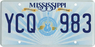 MS license plate YCQ983