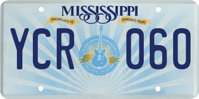 MS license plate YCR060