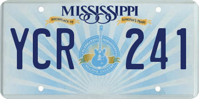MS license plate YCR241