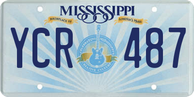 MS license plate YCR487