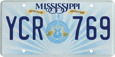 MS license plate YCR769