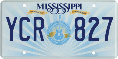 MS license plate YCR827