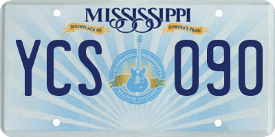 MS license plate YCS090