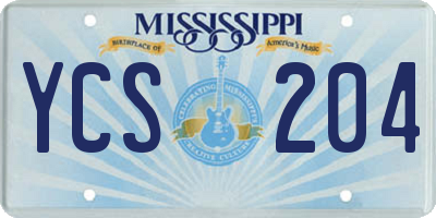 MS license plate YCS204