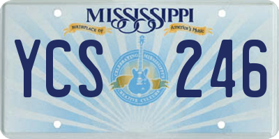 MS license plate YCS246