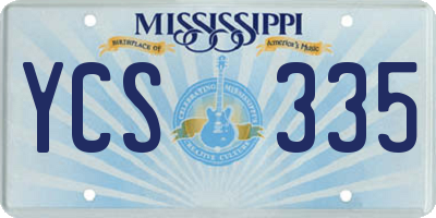 MS license plate YCS335