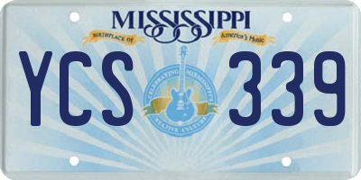 MS license plate YCS339