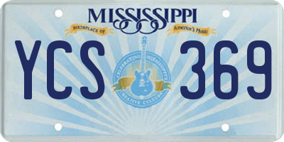 MS license plate YCS369