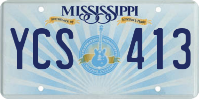 MS license plate YCS413