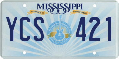MS license plate YCS421