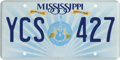 MS license plate YCS427
