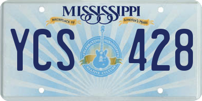 MS license plate YCS428
