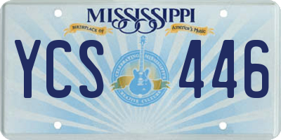 MS license plate YCS446