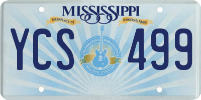 MS license plate YCS499