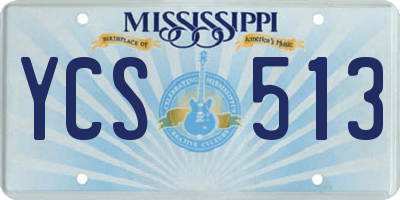 MS license plate YCS513