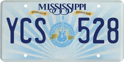 MS license plate YCS528