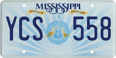 MS license plate YCS558