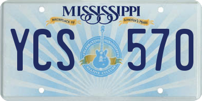 MS license plate YCS570