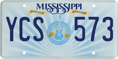 MS license plate YCS573