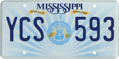 MS license plate YCS593