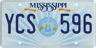 MS license plate YCS596
