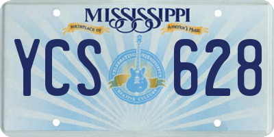 MS license plate YCS628