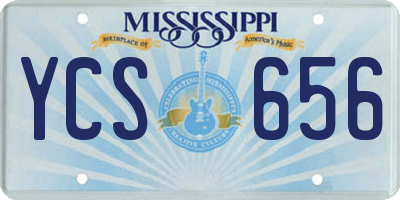 MS license plate YCS656