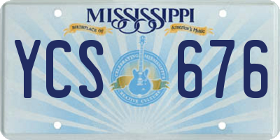 MS license plate YCS676