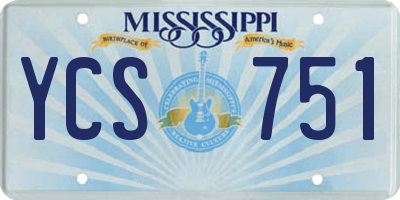 MS license plate YCS751