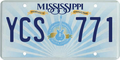 MS license plate YCS771