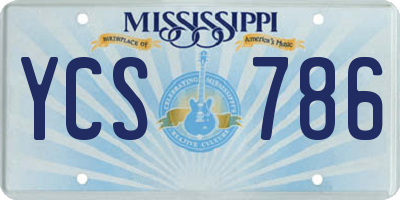 MS license plate YCS786