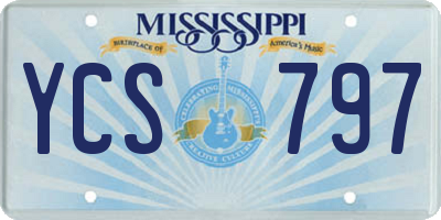 MS license plate YCS797