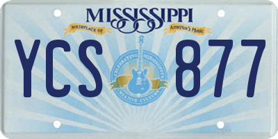 MS license plate YCS877
