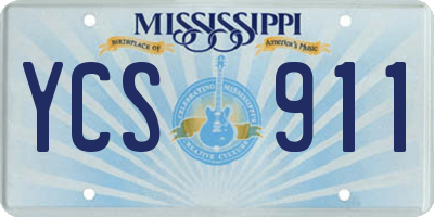 MS license plate YCS911
