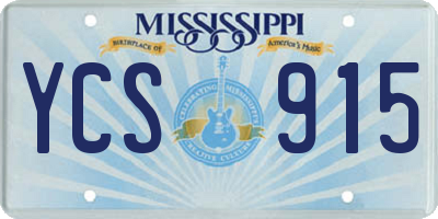 MS license plate YCS915
