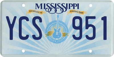 MS license plate YCS951